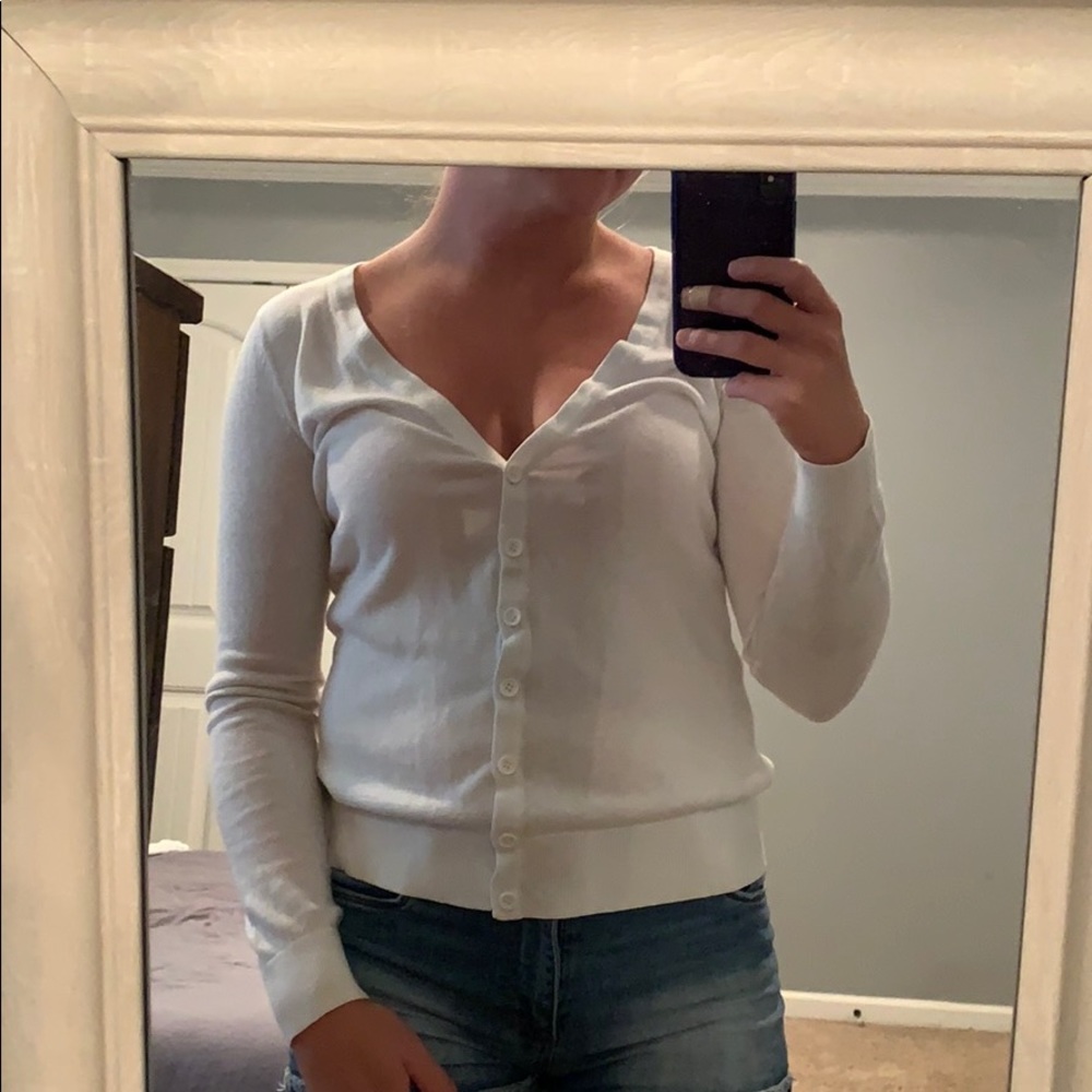 White forever21 cardigan